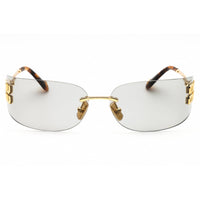 Miu Miu Women's Sunglasses - Gold Metal Oval Shape Rimless Frame | 0MU A51S 5AK50K ,