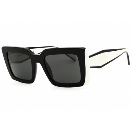 Prada Women's Sunglasses - Black Acetate Full Rim Rectangular | 0PR D01S 20G08Z ,