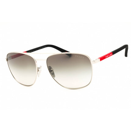 Prada Sport Men's Sunglasses - Silver Metal Full Rim Aviator Frame | 0PS 54ZS 1BC02M ,