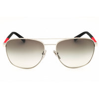 Prada Sport Men's Sunglasses - Silver Metal Full Rim Aviator Frame | 0PS 54ZS 1BC02M ,