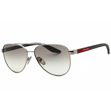 Prada Sport Men's Sunglasses - Gunmetal Full Rim Aviator Frame | 0PS A52S 5AV3M1 ,