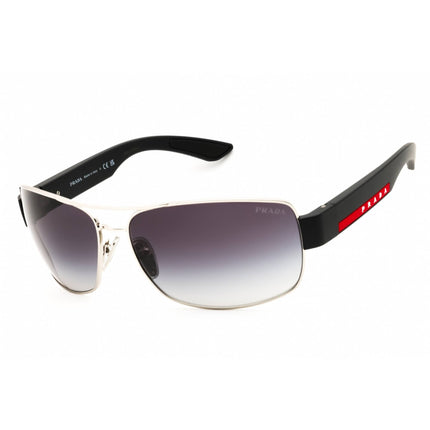 Prada Sport Men's Sunglasses - Silver Full Rim Rectangular Frame | 0PS B52S 1BC09U ,