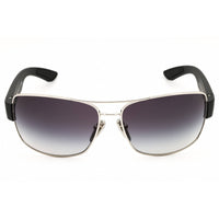 Prada Sport Men's Sunglasses - Silver Full Rim Rectangular Frame | 0PS B52S 1BC09U ,