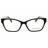 Swarovski Women's Eyeglasses - Black/White Rectangular Full Rim Frame | 0SK2013 1015 ,
