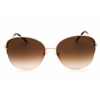 Tiffany Women's Sunglasses - Pale Gold Metal Round Half Rim Frame | 0TF3082 60213B ,