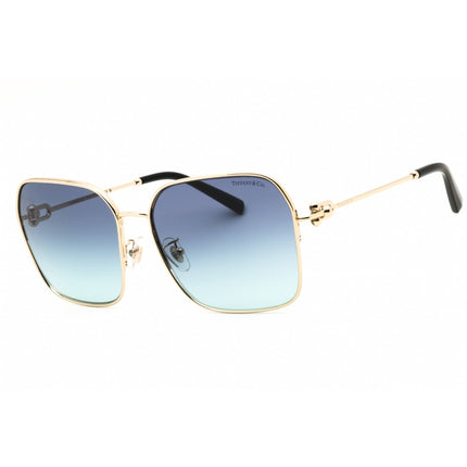 Tiffany Women's Sunglasses - Pale Gold Rectangular Full Rim Frame | 0TF3093D 60219S ,