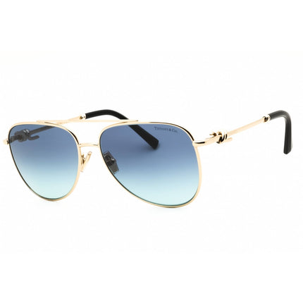 Tiffany Women's Sunglasses - Pale Gold Metal Aviator Full Rim Frame | 0TF3116 62029S ,