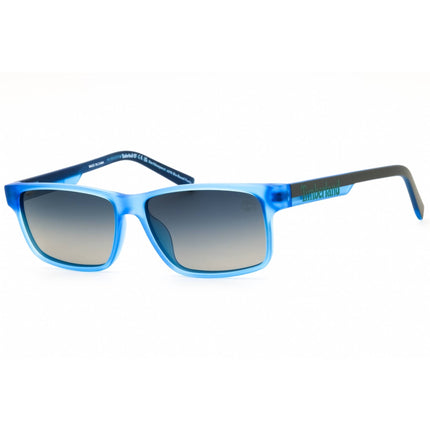Timberland Unisex Sunglasses - Matte Blue Rectangular Full Rim Frame | TB00015 91D ,
