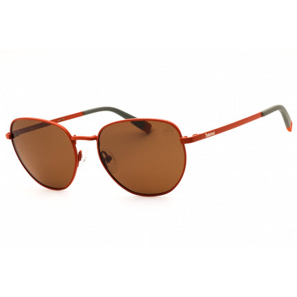 Timberland Women's Sunglasses - Matte Orange Metal Round Shape Frame | TB00048 43H ,