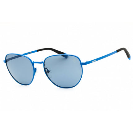 Timberland Women's Sunglasses - Matte Blue Metal Round Full Rim Frame | TB00048 91D ,