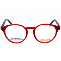 Timberland Men's Eyeglasses - Matte Red Round Shape Full Rim Frame | TB1826 067 ,