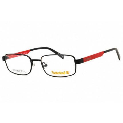 Timberland Men's Eyeglasses - Matte Black Metal Rectangular Shape Frame | TB1828 002 ,