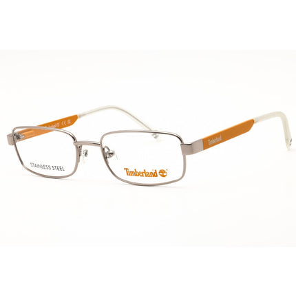 Timberland Men's Eyeglasses - Shiny Gunmetal Rectangular Full Rim Frame | TB1828 008 ,