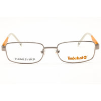 Timberland Men's Eyeglasses - Shiny Gunmetal Rectangular Full Rim Frame | TB1828 008 ,