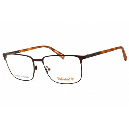 Timberland Men's Eyeglasses - Matte Dark Brown Metal Full Rim Frame | TB50020 049 ,