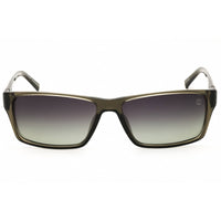 Timberland Men's Sunglasses - Shiny Dark Green Rectangular Shape Frame | TB9297 96D ,