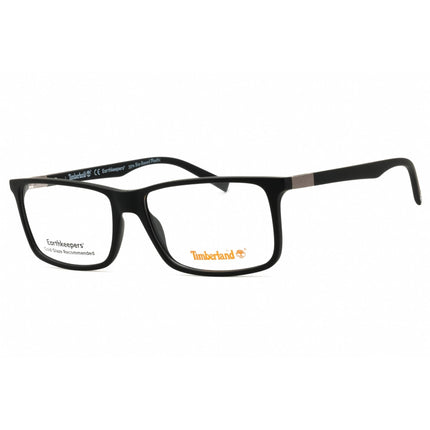 Timberland Men's Eyeglasses - Matte Black Rectangular Full Rim Frame | TB1650 002 ,