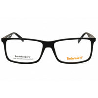 Timberland Men's Eyeglasses - Matte Black Rectangular Full Rim Frame | TB1650 002 ,