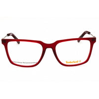 Timberland Men's Eyeglasses - Matte Red Rectangular Shape Full Rim Frame | TB50016 067 ,