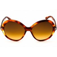 Tom Ford Women's Sunglasses - Red Havana Oversized Shape Full Rim Frame | FT1282 54F ,