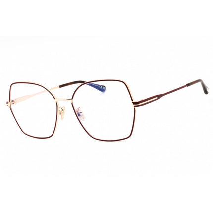 Tom Ford Women's Eyeglasses - Shiny Rose Gold Oversized Full Rim Frame | FT5876-B 028 ,