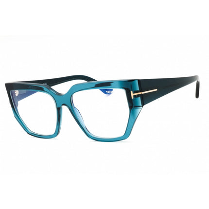 Tom Ford Women's Eyeglasses - Shiny Blue Cat Eye Shape Full Rim Frame | FT5951-B 092 ,