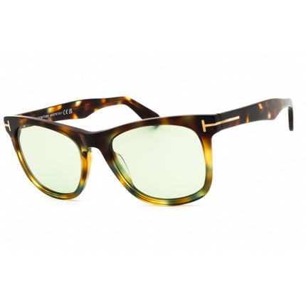 Tom Ford Men's Sunglasses - Havana/Yellow Rectangular Full Rim Frame | FT1099-N 56N ,