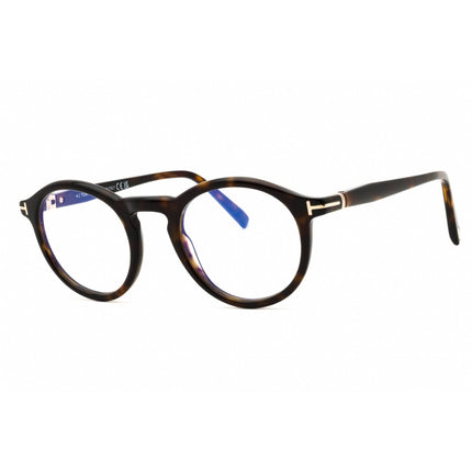 Tom Ford Men's Eyeglasses - Dark Havana Acetate Round Full Rim Frame | FT5979-B 052 ,