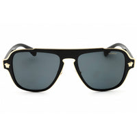 Versace Men's Sunglasses - Black Metal Rectangular Full Rim Frame | 0VE2199 100281 ,