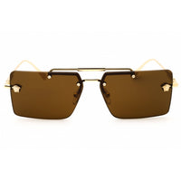 Versace Women's Sunglasses - Gold Metal Rectangular Rimless Frame | 0VE2245 100273 ,