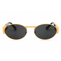 Versace Unisex Sunglasses - Matte Gold Metal Oval Full Rim Frame | 0VE2264 100287 ,