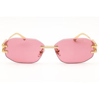 Versace Unisex Sunglasses - Gold Metal Oval Shape Rimless Frame | 0VE2274 100284 ,