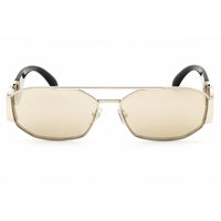 Versace Unisex Sunglasses - Silver Metal Oval Shape Full Rim Frame | 0VE2287 1000AP ,