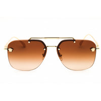 Versace Unisex Sunglasses - Gold Metal Aviator Shape Rimless Frame | 0VE2296 100213 ,