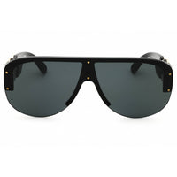 Versace Men's Sunglasses - Black Plastic Shield Shape Half Rim Frame | 0VE4391 GB1/87 ,