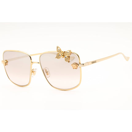 Versace Women's Sunglasses - Gold Rectangular Full Rim Frame | VE2282 10028Z ,