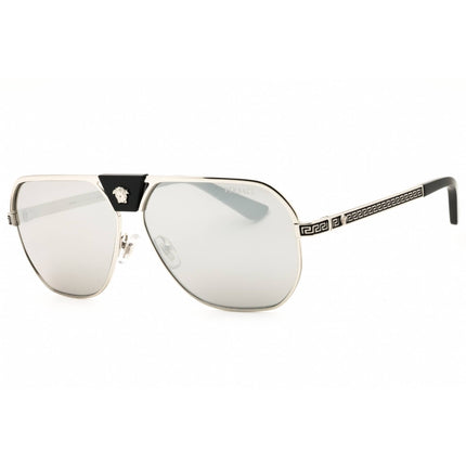 Versace Men's Sunglasses - Silver Metal Aviator Shape Full Rim Frame | VE2294 10006G ,