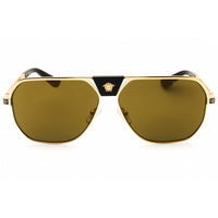 Versace Men's Sunglasses - Gold Metal Aviator Shape Full Rim Frame | VE2294 10025A ,