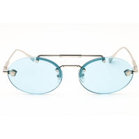 Versace Unisex Sunglasses - Silver Metal Oval Shape Rimless Frame | VE2295 1000-1 ,