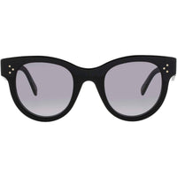Celine Unisex Sunglasses - Shiny Black Acetate Round Full Rim Frame | CL4003IN 01B ,