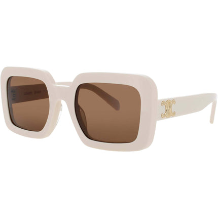 Celine Women's Sunglasses - Ivory Acetate Square Shape Full Rim Frame | CL40304U 25E ,