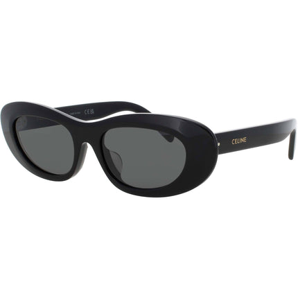 Celine Women's Sunglasses - Shiny Black Acetate Oval Full Rim Frame | CL40310U 01A ,