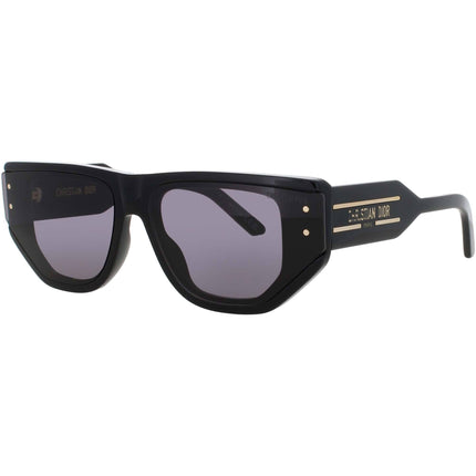 Dior Women's Sunglasses - Shiny Black Geometric Shape Full Rim Frame | CD40207I 01A ,