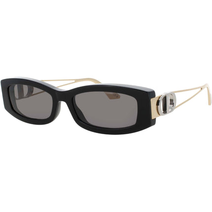 Dior Women's Sunglasses - Shiny Black Acetate/Metal Rectangular Frame | CD40221I 01A ,