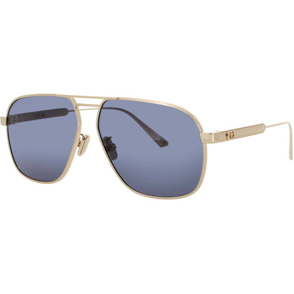 Dior Women's Sunglasses - Shiny Gold Metal Aviator Shape Full Rim Frame | CD40184U 10V ,