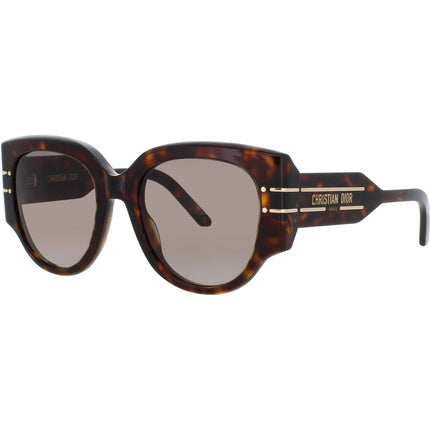 Dior Women's Sunglasses - Dark Havana Butterfly Shape Full Rim Frame | CD40187I 52F ,