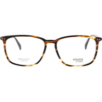 Elasta Men's Eyeglasses - Striped Black/Brown/White Square Full Rim Frame | E-8004 KVI ,