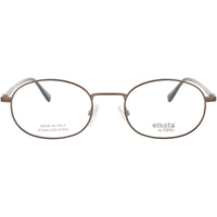 Elasta Men's Eyeglasses - Matte Brown/Black Metal Round Full Rim Frame | E-7247 4IN ,