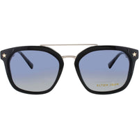 Elton John Unisex Sunglasses - Black Metal/Acetate Round Full Rim Frame | ROCKER BLKBL ,