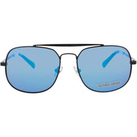 Elton John Unisex Sunglasses - Matte Black Metal Round Full Rim Frame | LEMANS MTBLK ,